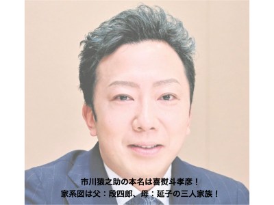市川猿之助の本名は喜熨斗孝彦！家系図は父：段四郎、母：延子の三人家族！兄弟はいない